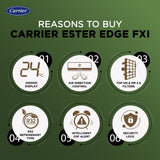 E-Carrier 1.5 Ton 3 Star Wi-Fi Smart Flexicool Inverter Split AC (Copper, Convertible 6-in-1 Cooling,Smart Energy Display, HD & PM 2.5 Filter, ESTER EDGE FXi (Wi-Fi), CAI18EE3R35W0,White) (OPENBOX)