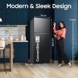 Samsung 467 L, 3 Star, Convertible 5-in-1, Digital Inverter, Frost Free Double Door, Bespoke AI WiFi Refrigerator (RT80H51C3KHL, Luxe Black, 2026 Model)-OPEN BOX