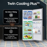Samsung 301 L, 2 Star, Convertible 5-in-1 Digital Inverter with Display Frost Free Double Door Refrigerator (RT31H4522S9/HL, Silver, Refined Inox, 2026 Model)-OPEN BOX