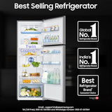 SAMSUNG 322 Litres 3 Star Frost Free Double Door Convertible Refrigerator with Stabilizer Free Operation (RT37C4523S8/HL, Elegant Inox)