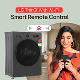 LG 8 Kg, 5 Star, Wi-Fi, Direct Drive Technology, Steam Wash, 6 Motion DD, Fully-Automatic Front Load - OPEN BOX