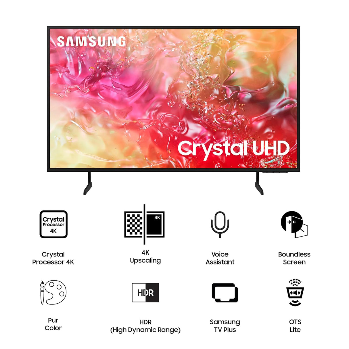 SAMSUNG DU7700 Series 108 cm (43 inch) 4K Ultra HD LED Tizen TV with Motion Xcelerator (2024 model)
