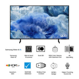 Samsung 138 cm (65 inches) 4K Ultra HD QLED Smart TV QA65Q8FAAULXL (Black)-OPEN BOX
