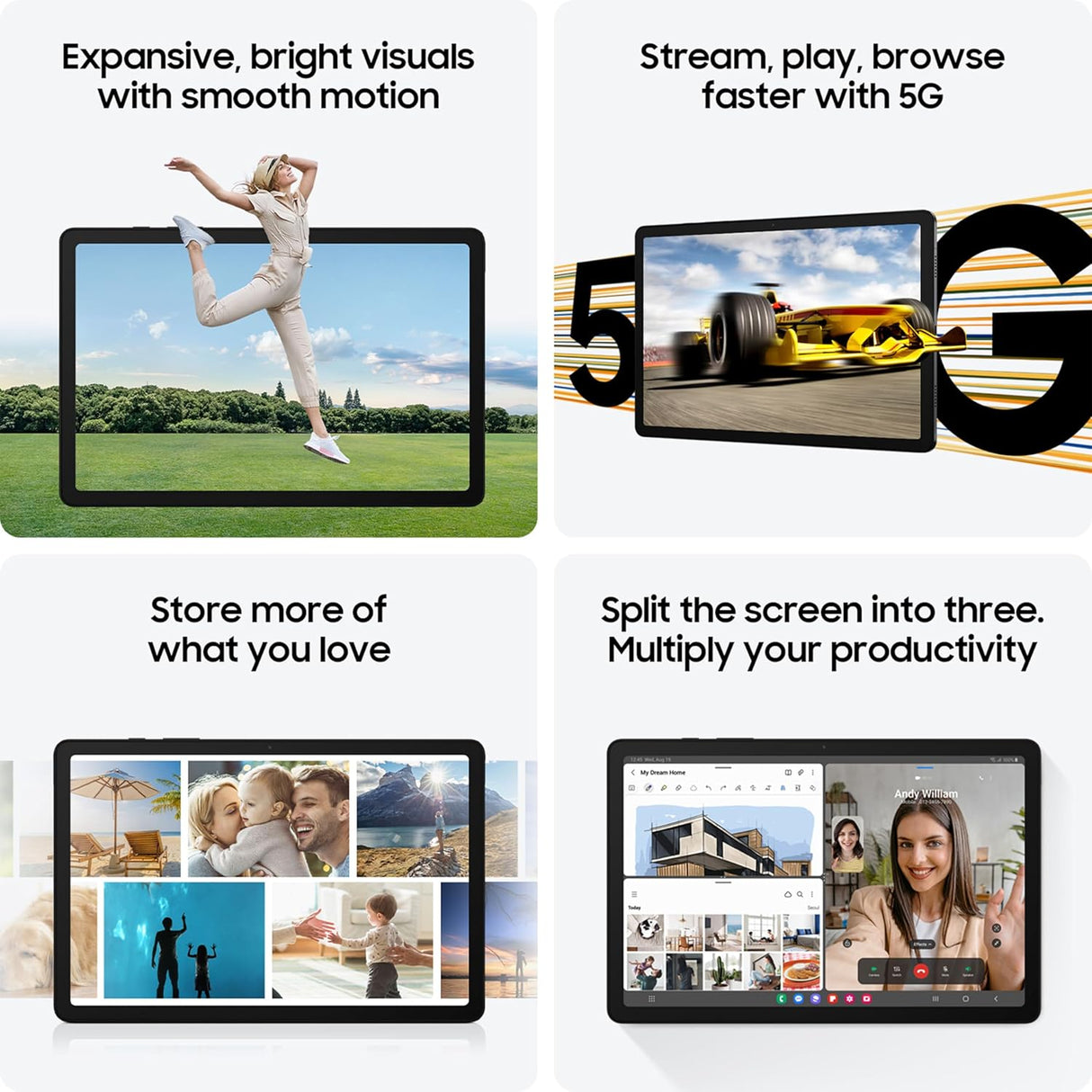 Samsung Galaxy Tab A9+ WiFi + 5G, 8GB RAM, 128GB Storage (OPENBOX)