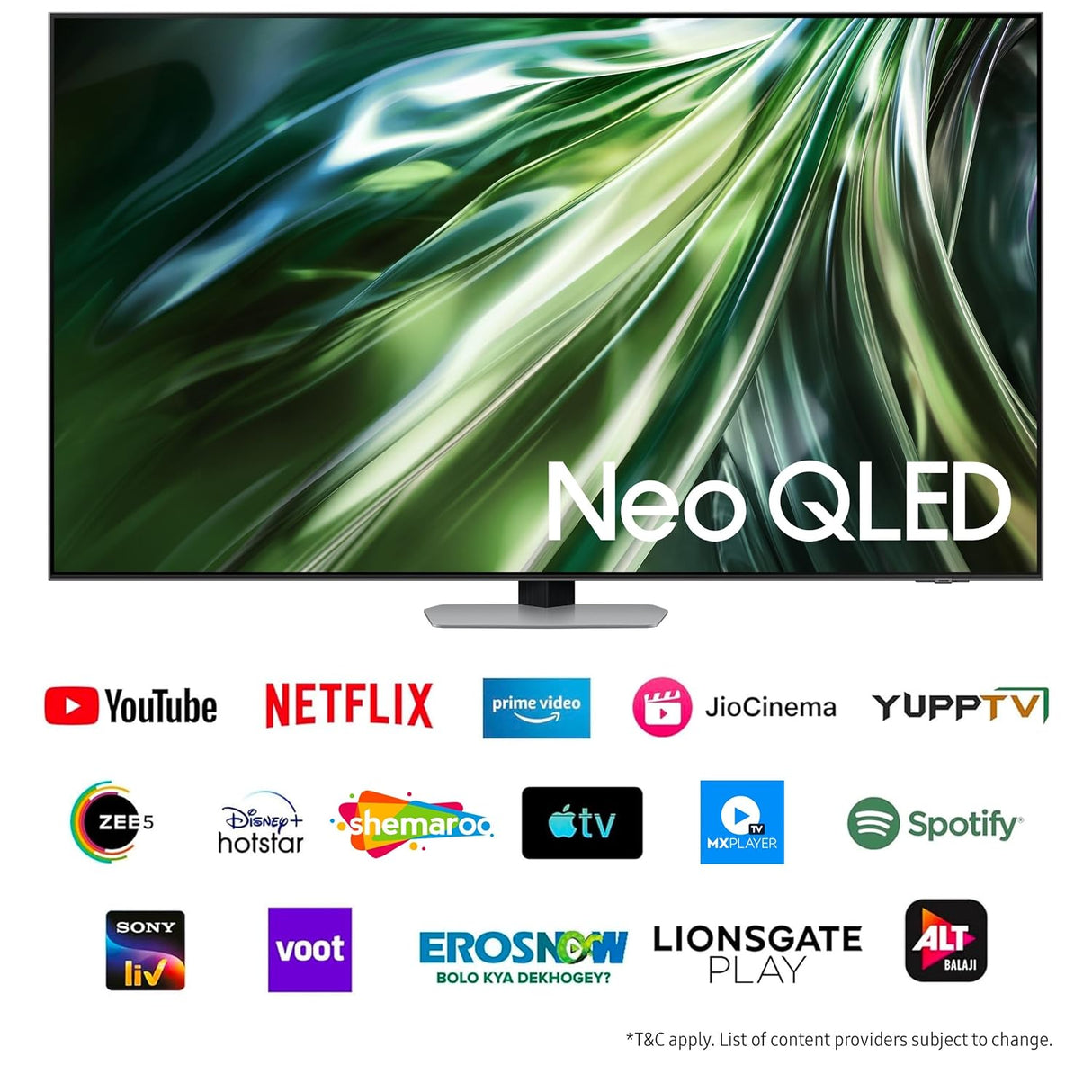 Samsung 163 cm (65 inches) 4K Ultra HD Mini LED AI Smart Neo-QLED TV QA65QN90DAULXL (Carbon Silver)-OPEN BOX