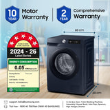 Samsung 12 kg, 5star, AI Control, AI Ecobubble, Super Speed, Wi-Fi, Hygiene Steam with Inbuilt Heate