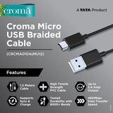 Croma MicroUSB Braided Cable CRCMA0104SMU12