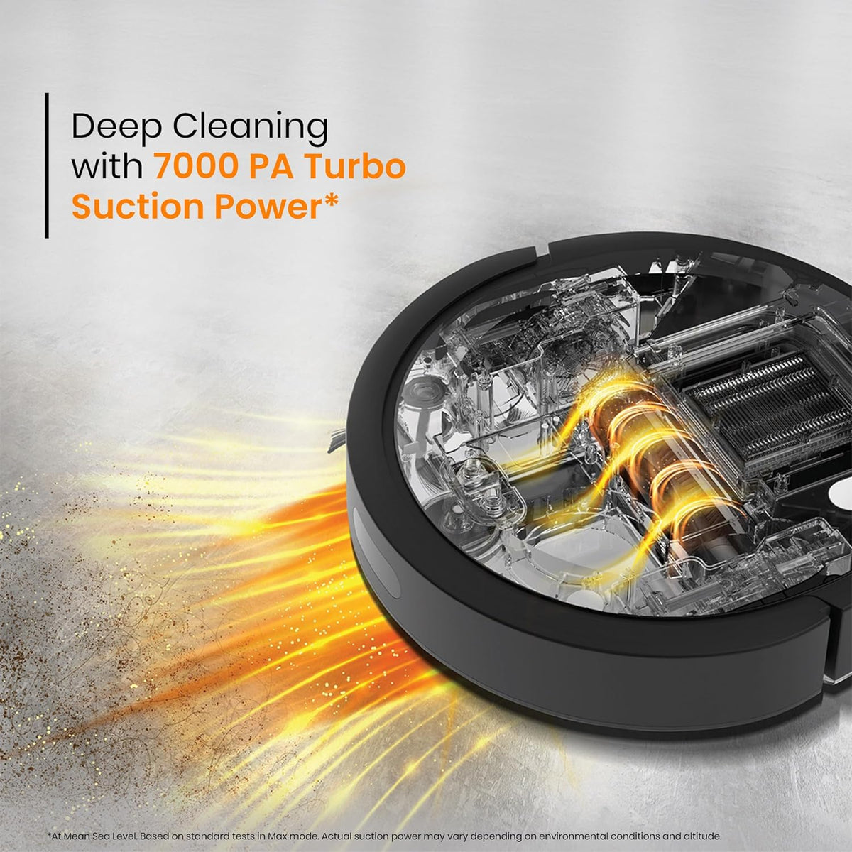 Eureka Forbes SmartClean Home Mapping Turbo, 7000Pa HyperSuction Robotic Vacuum Cleaner | LiDAR 3.0 & Quick Home Mapping | Wet Mopping | 3-Hour Run Time | Smart App Control | Voice Control - OPEN BOX