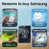 Samsung 12 kg, 5star, AI Control, AI Ecobubble, Super Speed, Wi-Fi, Hygiene Steam with Inbuilt Heate