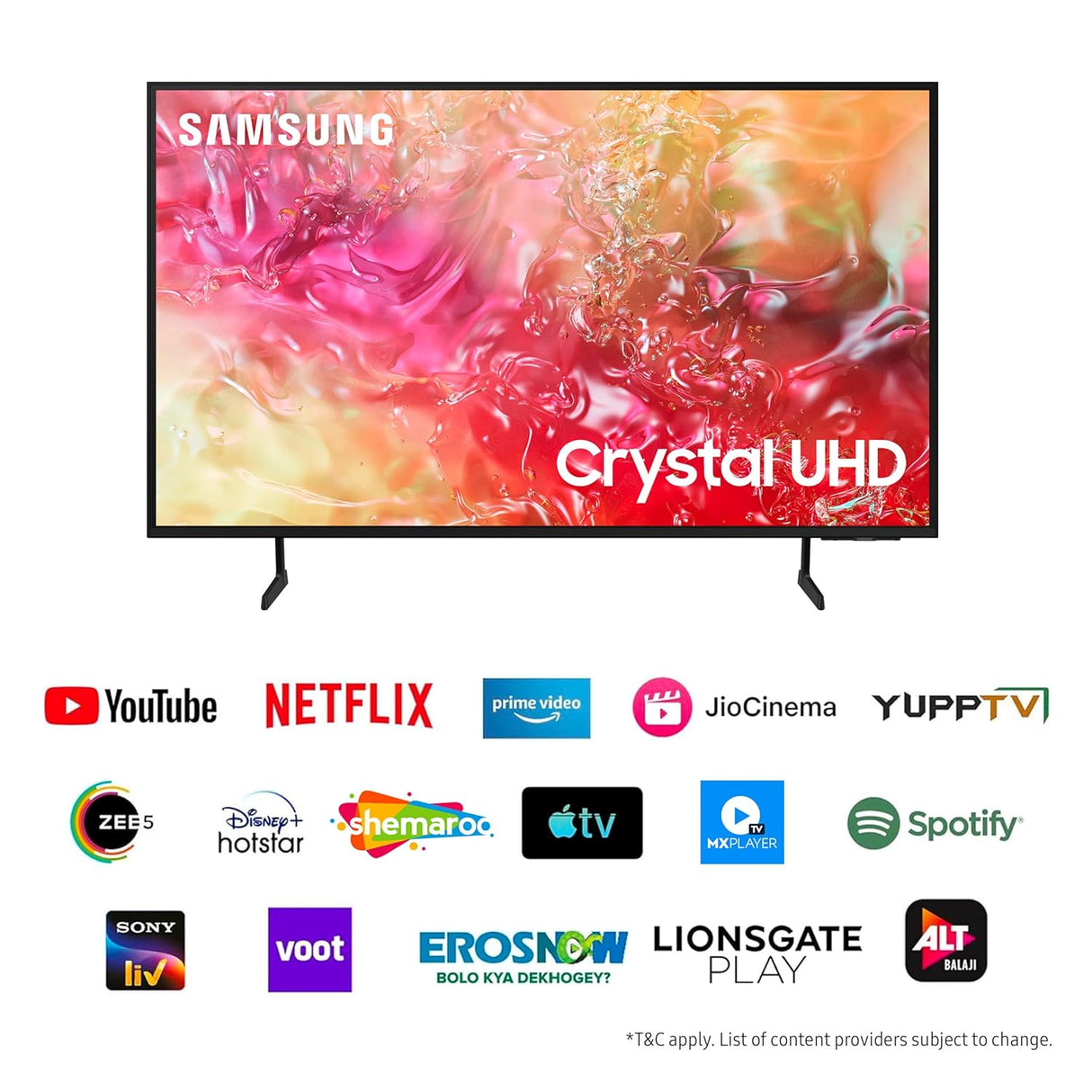 SAMSUNG DU7700 Series 108 cm (43 inch) 4K Ultra HD LED Tizen TV with Motion Xcelerator (2024 model)