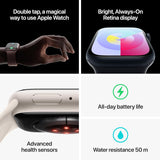 Apple Watch Series 9 GPS (45mm, Midnight Aluminium Case with Midnight Sport Band, M/L)