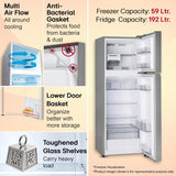 LG 251 L, 1 Star, Frost-Free Smart Inverter Double Door Refrigerator with Smart Mode (GLT2516WWPZ, Shiny Steel, Multi Air Flow Cooling with Max Fresh Zone, 2026 Model)-OPEN BOX