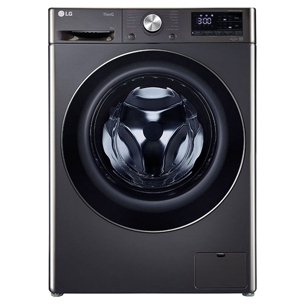 LG 11 kg 5 Star Inverter Fully Automatic Front Load Washing Machine (FHP1411Z9B.ABLQEIL, Steam Wash Technology, Black)