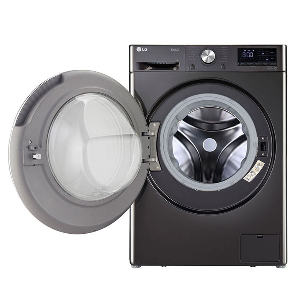 LG 11 kg 5 Star Inverter Fully Automatic Front Load Washing Machine (FHP1411Z9B.ABLQEIL, Steam Wash Technology, Black)