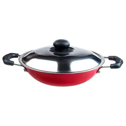 Home One Assorted Non-Stick Flat Base Kadai