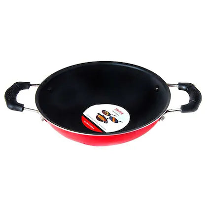 Home One Assorted Non-Stick Flat Base Kadai