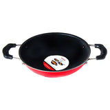 Home One Assorted Non-Stick Flat Base Kadai