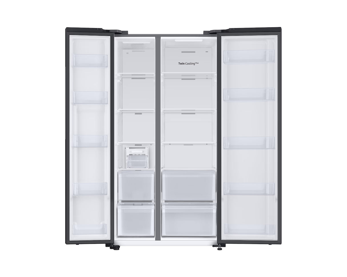 Samsung RS76CG8103B1HL 653L 3 Star Inverter Side-by-Side Refrigerator | Twin Cooling Plus | Wi-Fi Enabled with SmartThings | Black-OPEN BOX
