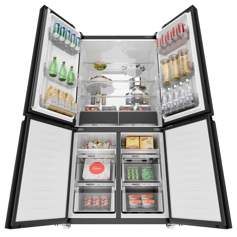 Haier 630 L Side by Side Refrigerator (HRB-700KGU1, Black Glass)(OPENBOX)