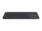 Logitech K400 Plus Wireless Touch TV Keyboard with Easy Media Control and Built-in Touchpad, HTPC Keyboard for PC-Connected TV, Windows, Android, Chrome OS, Laptop, Tablet - Black