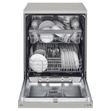 LG 14 Place Dishwasher, WiFi Enabled, True Steam, Quadwash, Inverter Direct Drive Technology, 4 washing arms, Silver (DFB532FP) - OPEN BOX